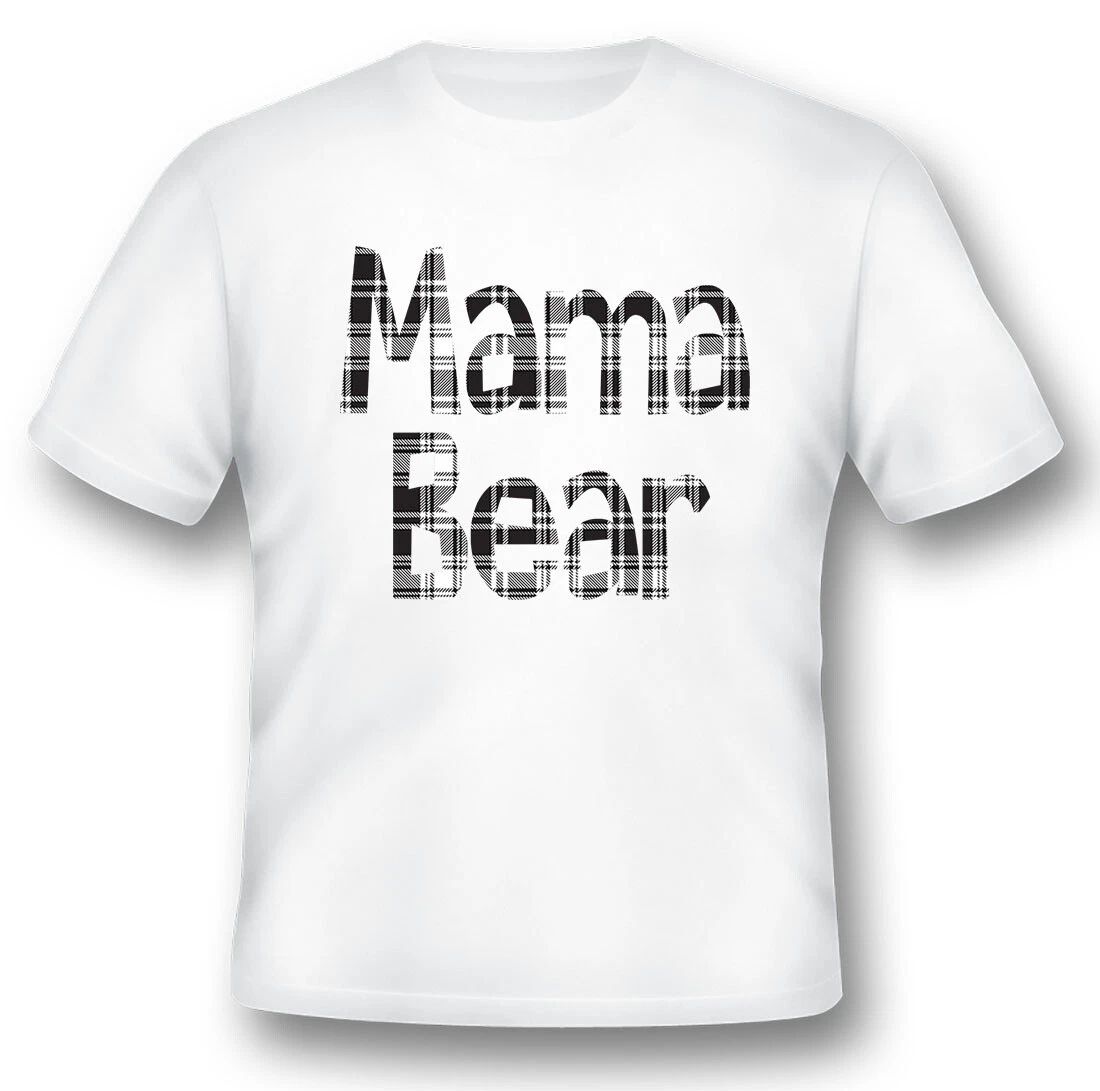 Mama bear funny humor black or white tee.
