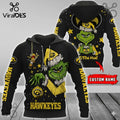 Iowa Hawkeyes Grinch Christmas Holiday Hoodie