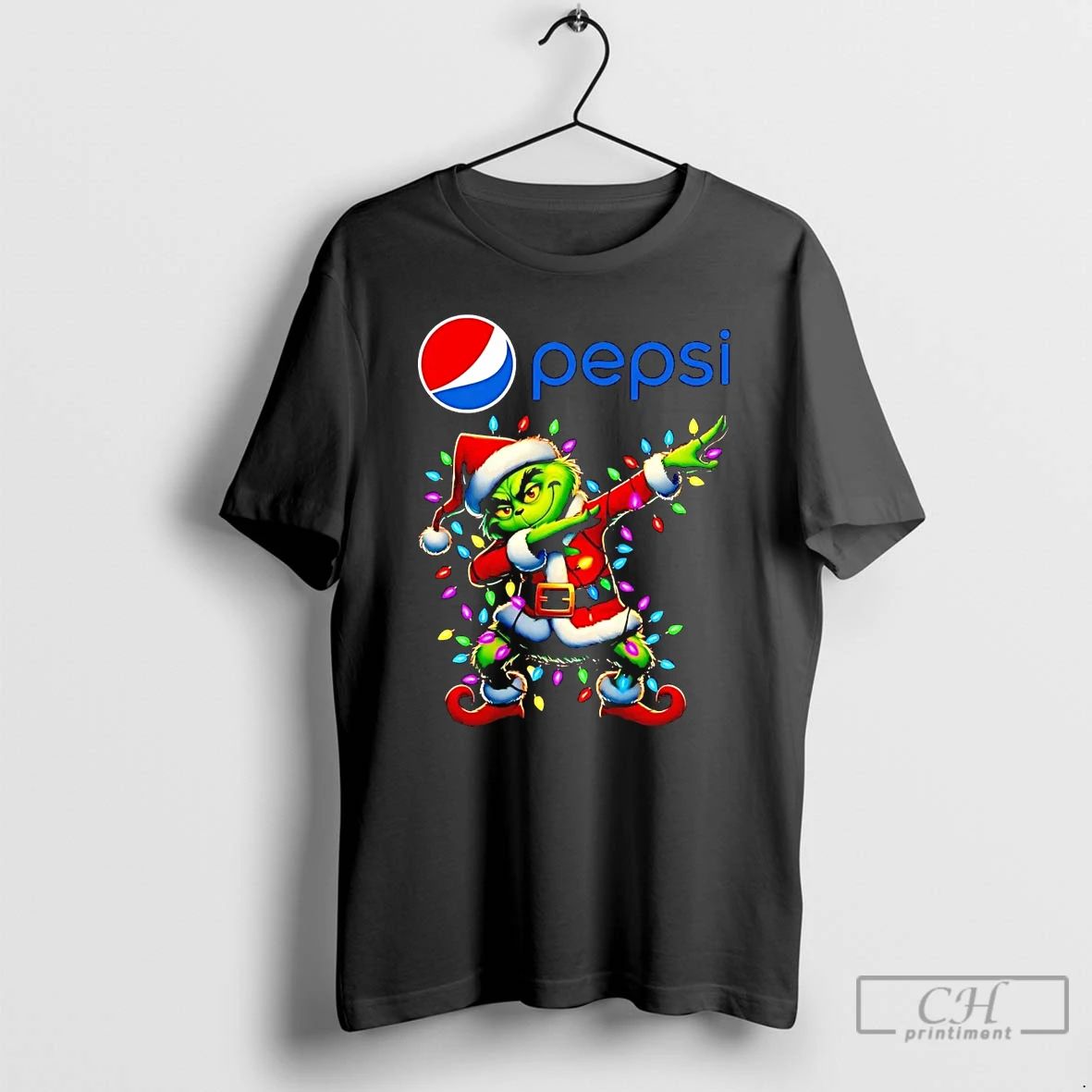 Classic Santa Grinch Dabbing Pepsi Christmas T Shirts
