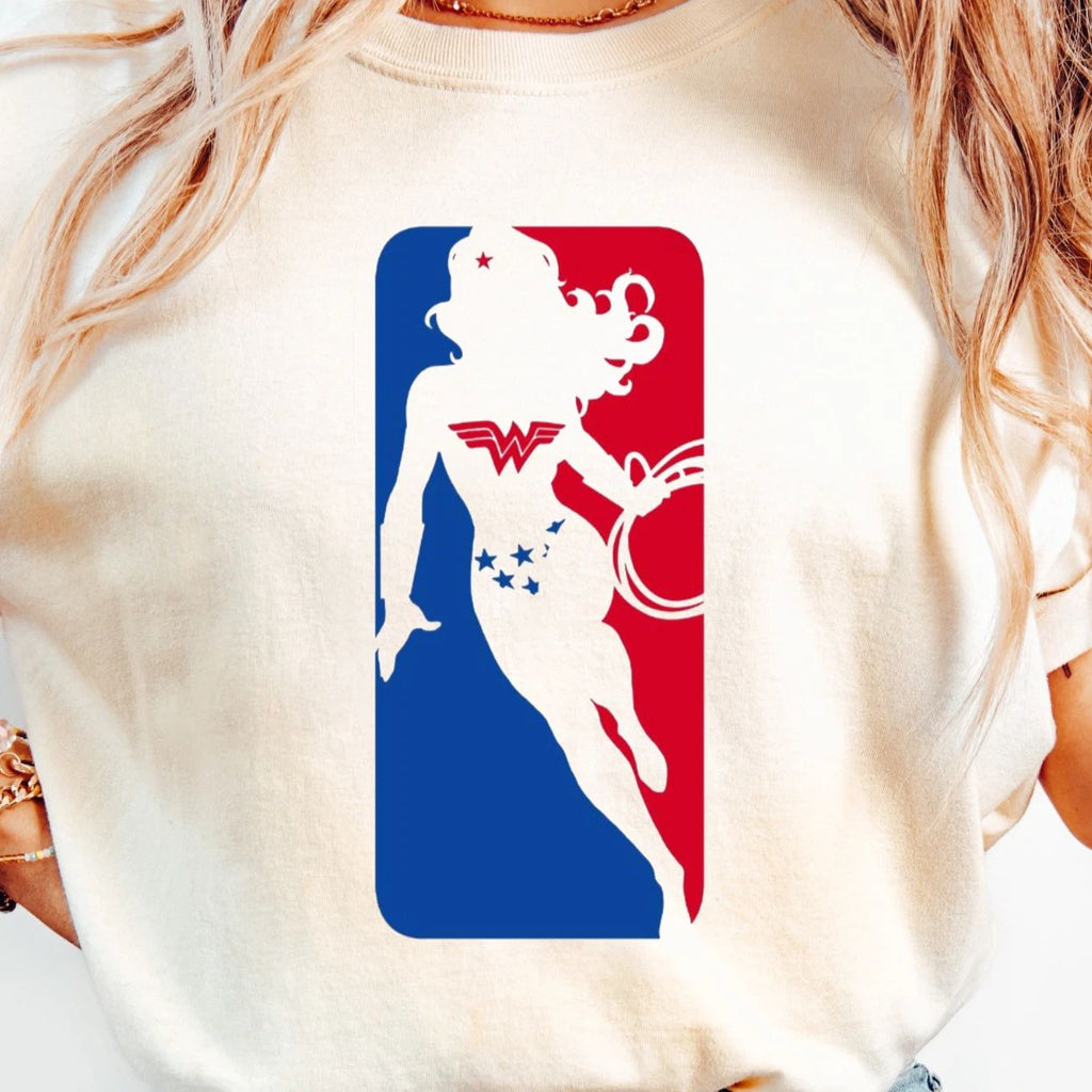 Wonder Woman Inspired B-Ball Shirt, Basketball Tee, Empowering T-Shirt, WNBA