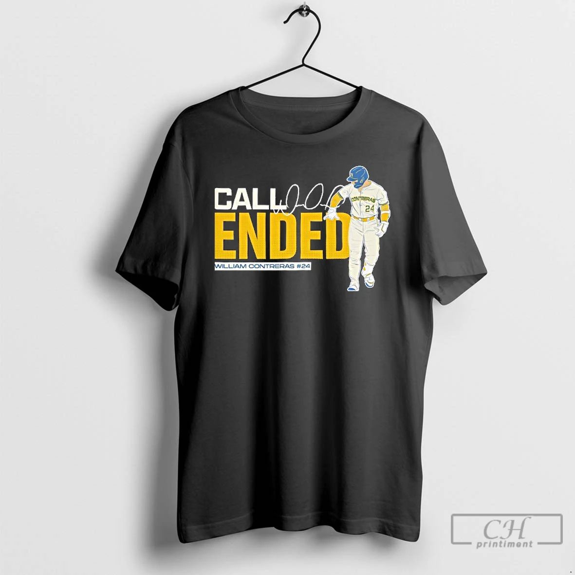 Classic William Contreras Milwaukee Brewers Call Ended Baseball Mlb Signature T Shirts
