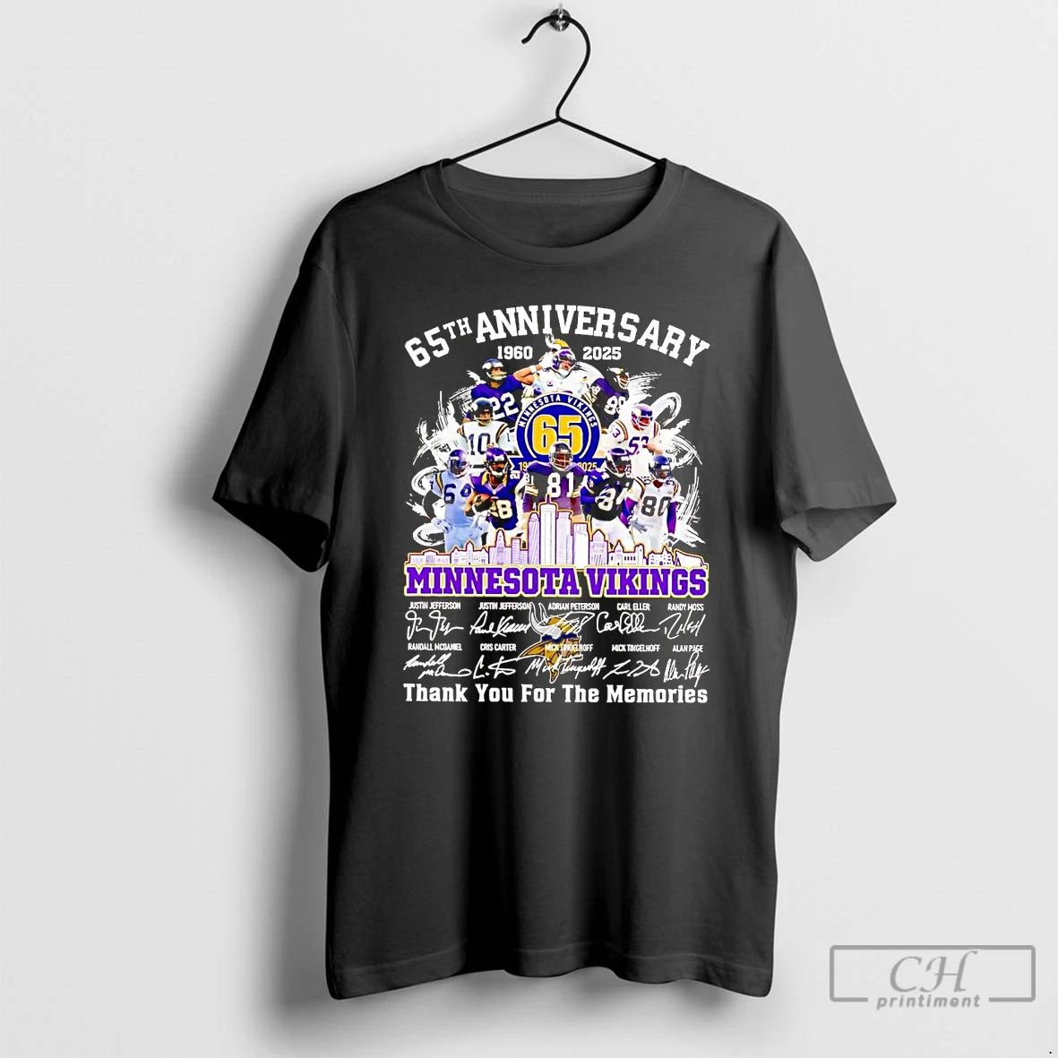 Classic 65th Anniversary 1960 2025 Minnesota Vikings Team Players T Shirts