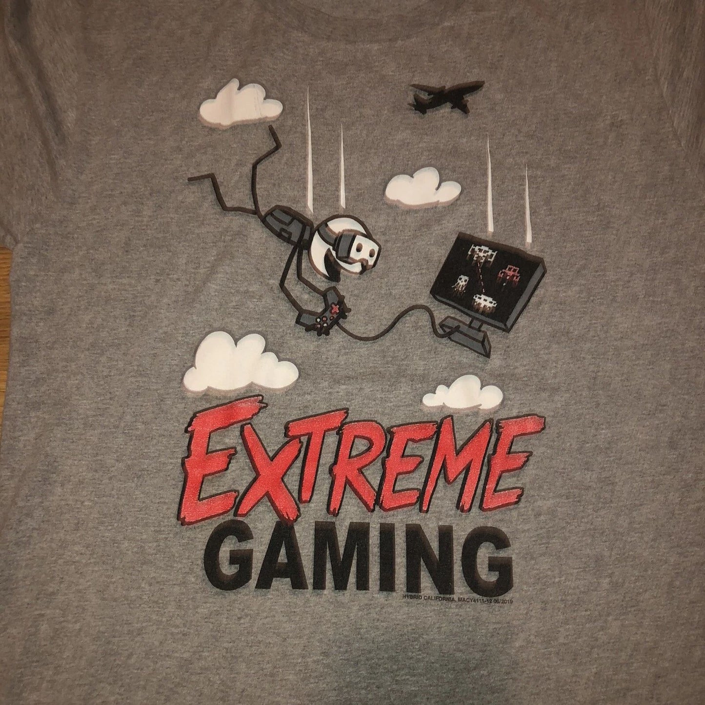 Extreme Gaming T Shirt Gray