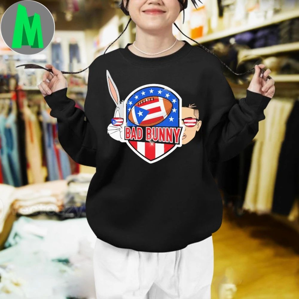 Original Bad bunny half face sticker bad bunny halftime show shirt