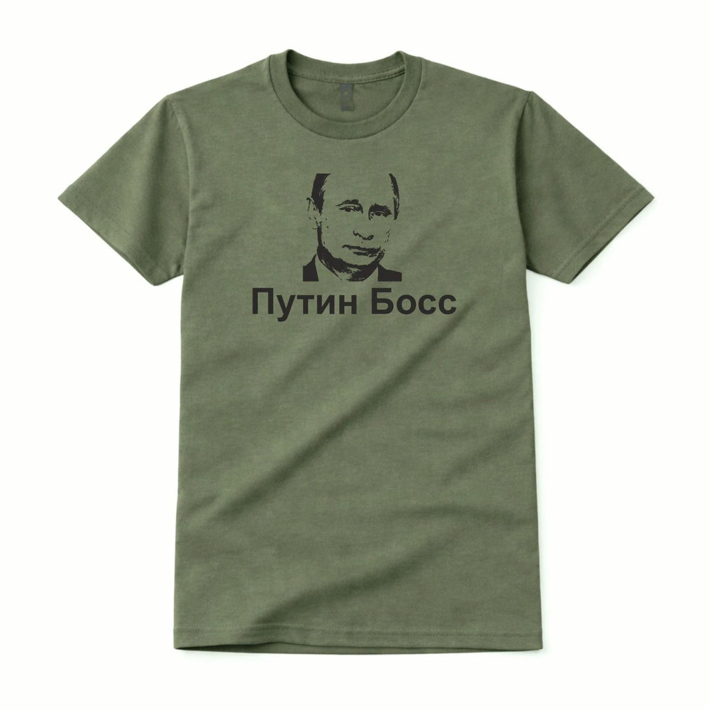 Putin The Boss T Shirt Funny Russian Political Novelty Graphic Tee Mens UK