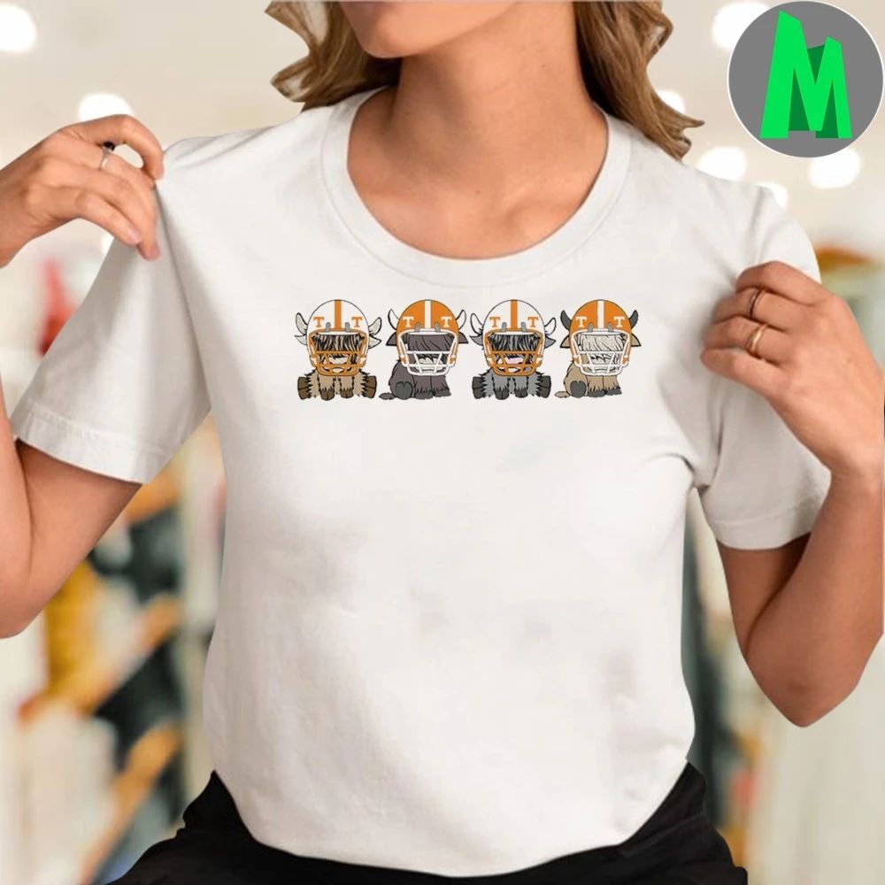 Tennessee Volunteers Football Highland Cow Shirt