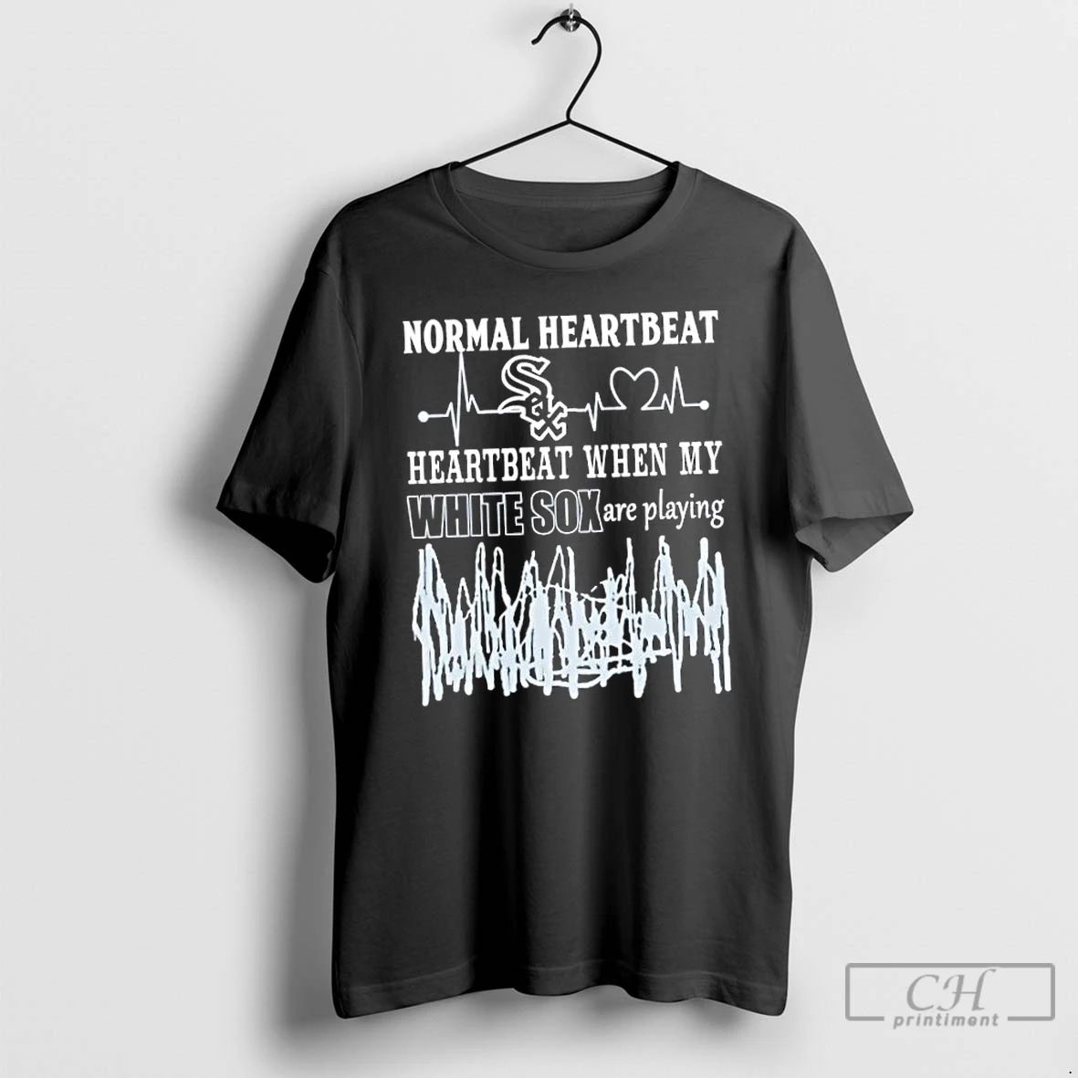 Classic Normal Heartbeat Heartbeat When My Chicago White Sox Baseball Are Playing T Shirts
