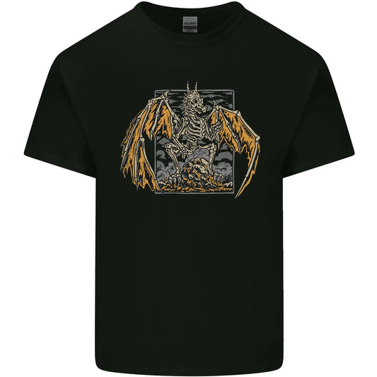 Devil Dragon Skeleton Fantasy Skull Demon Mens Cotton T-Shirt Tee Top