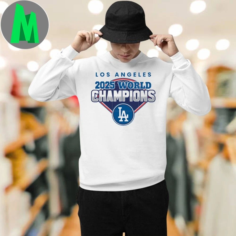 Los angeles world champions Los Angeles Dodgers Logo T-Shirt