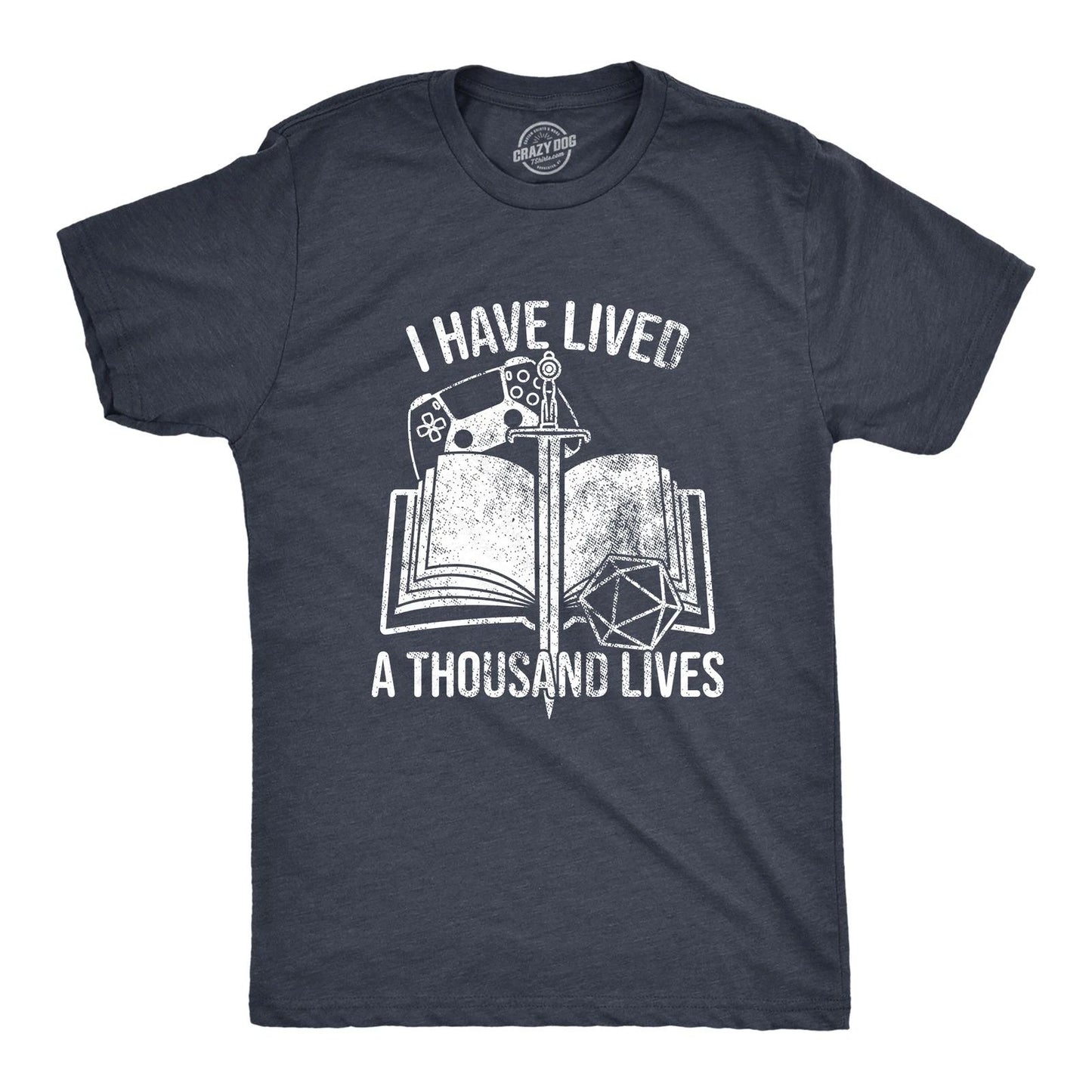 Mens I Have Lived A Thousand Lives T Shirt Funny Video Gaming Role Playing