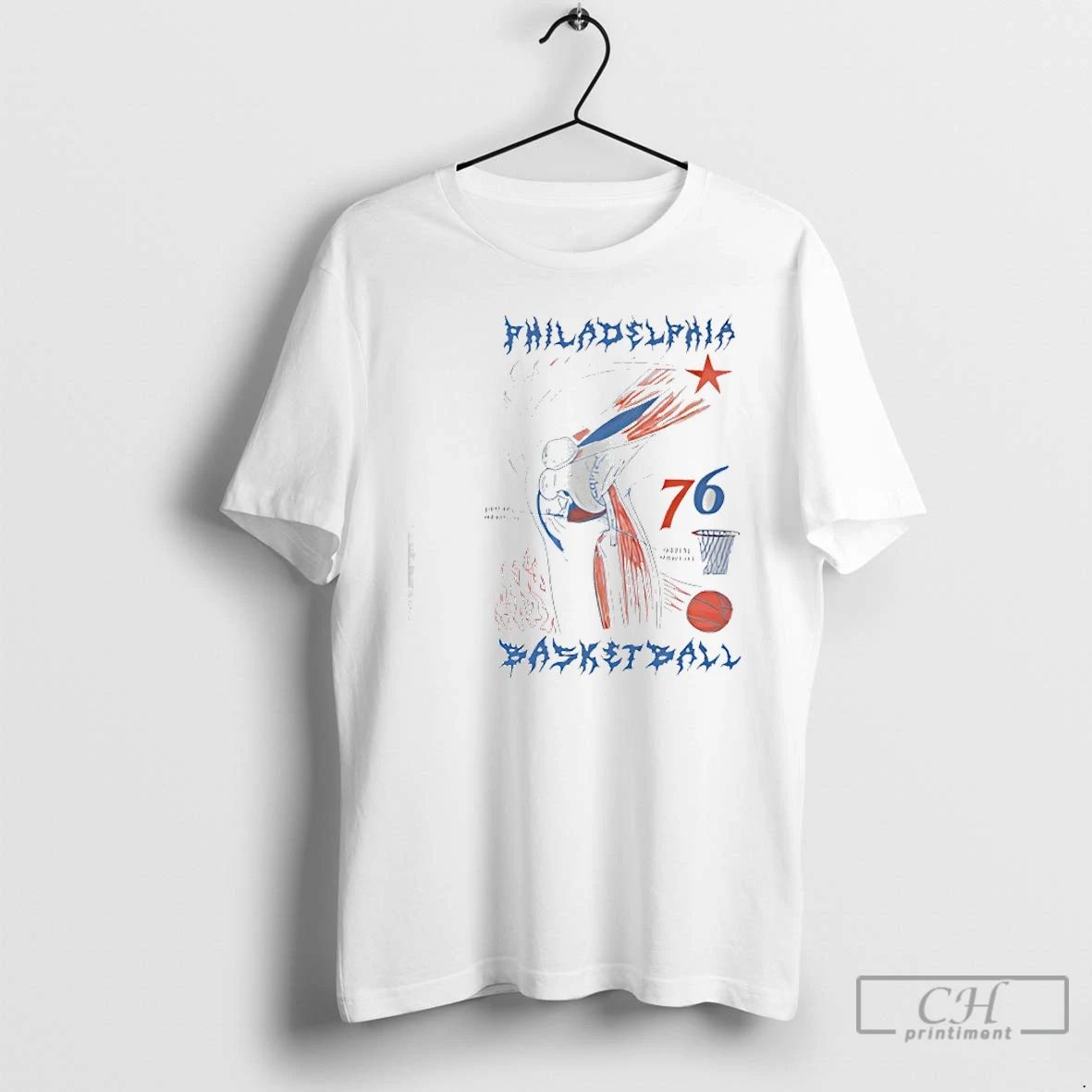 Premium Philadelphia Basketball Knee 76 T Shirts