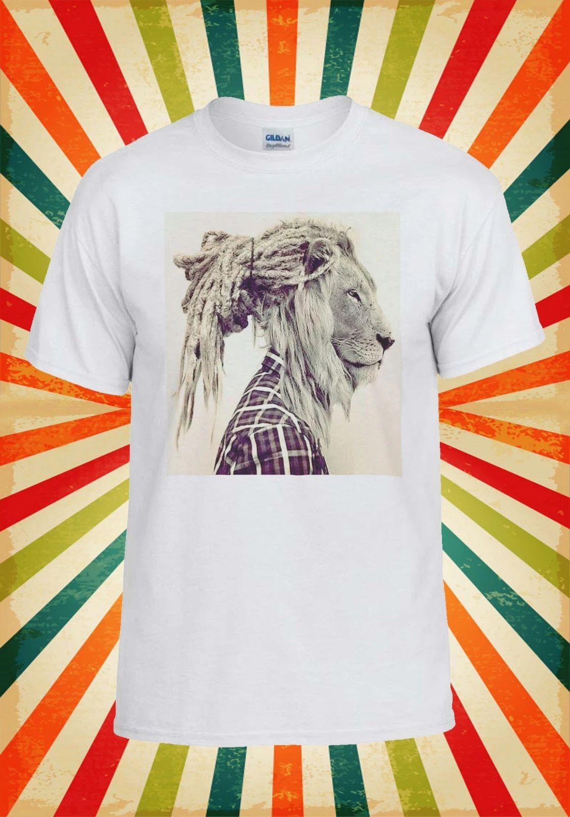Lion Rasta Hair Funny Novelty Funny Men Women Vest Tank Top Unisex T Shirt 1161