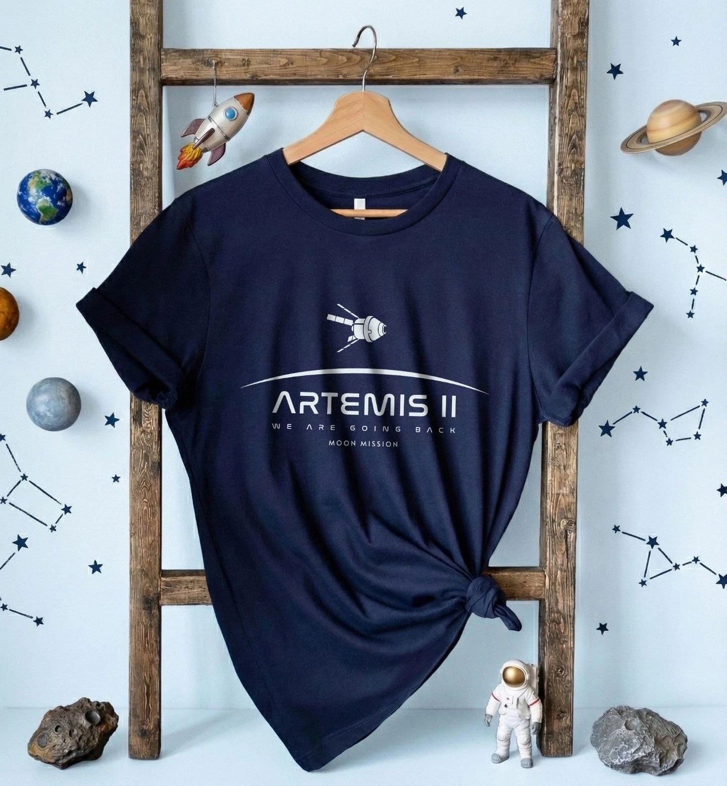 Artemis II Moon Mission T-Shirt  Retro Space Exploration Shirt  2026 Lunar