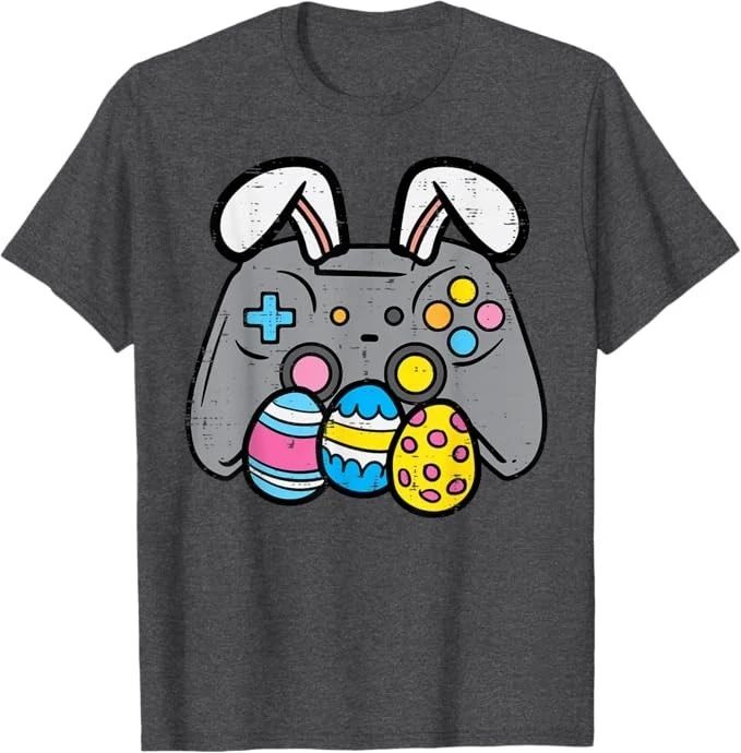 Easter Video Game Bunny Eggs Gaming Gamer Boys Men Teen Kids T-Shirt Small