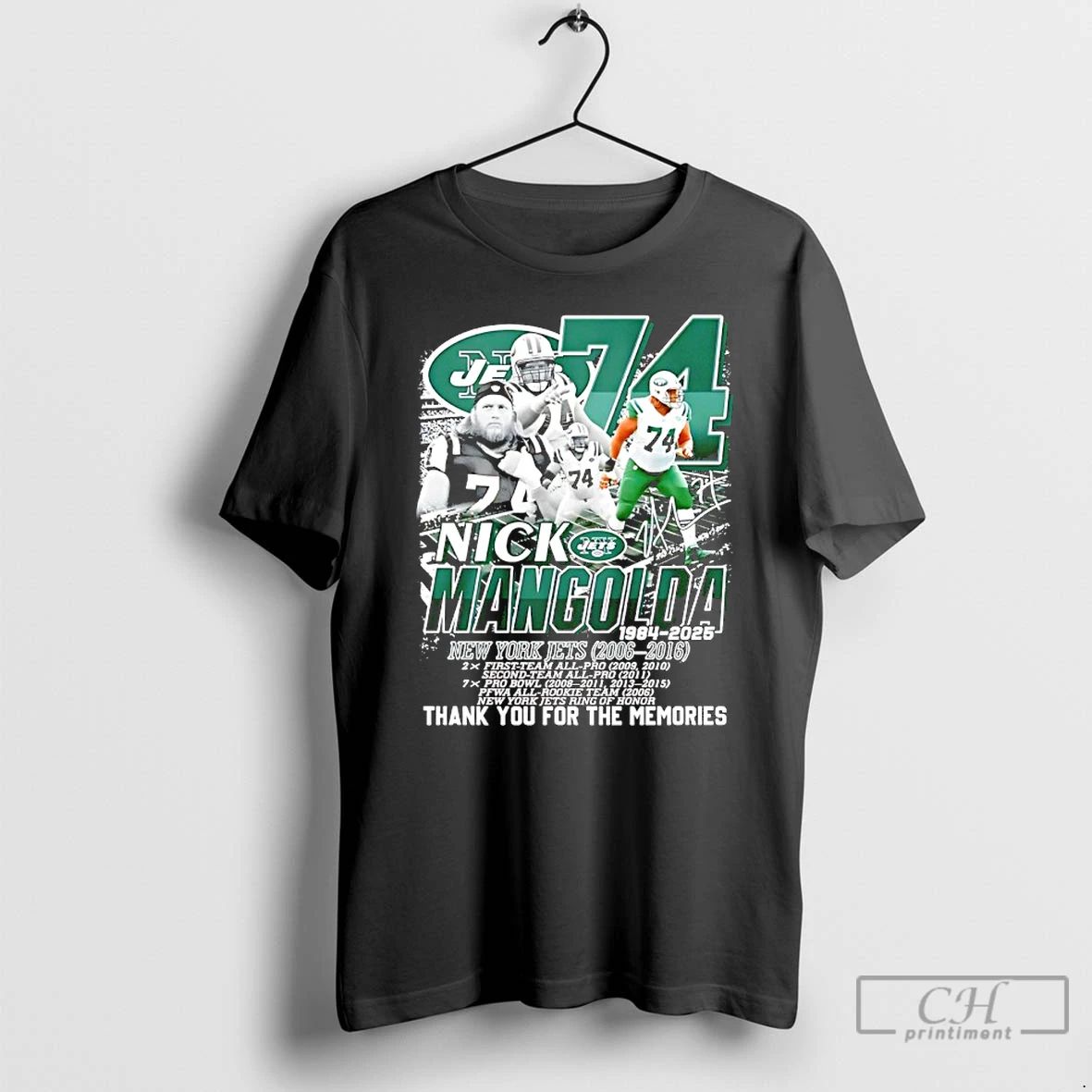 Classic Nick Mangold 1984 2025 Thank You For The Memories Signature T Shirts