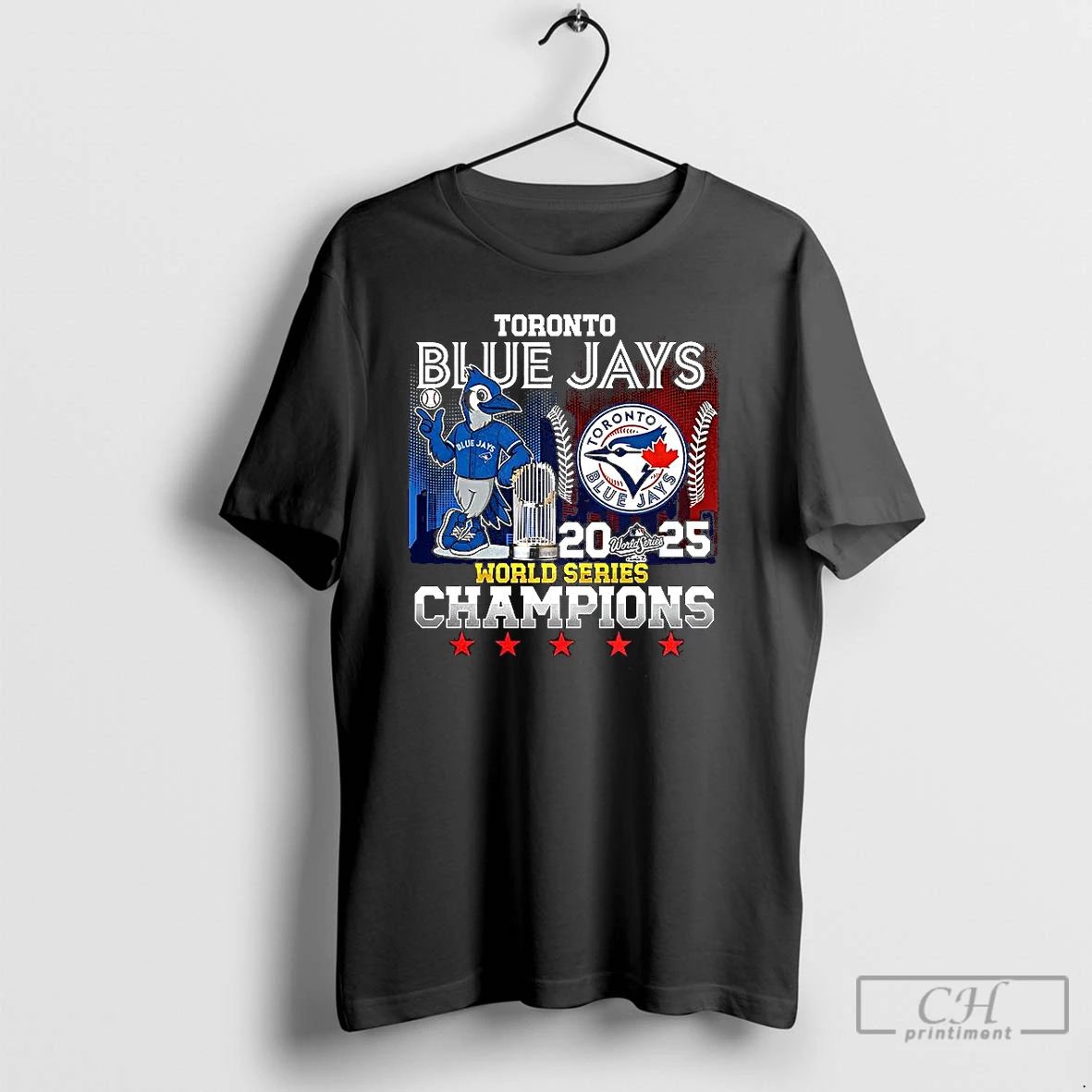 Classic Blue Jays World Series 5x Champions 2025 Trophy T Shirts