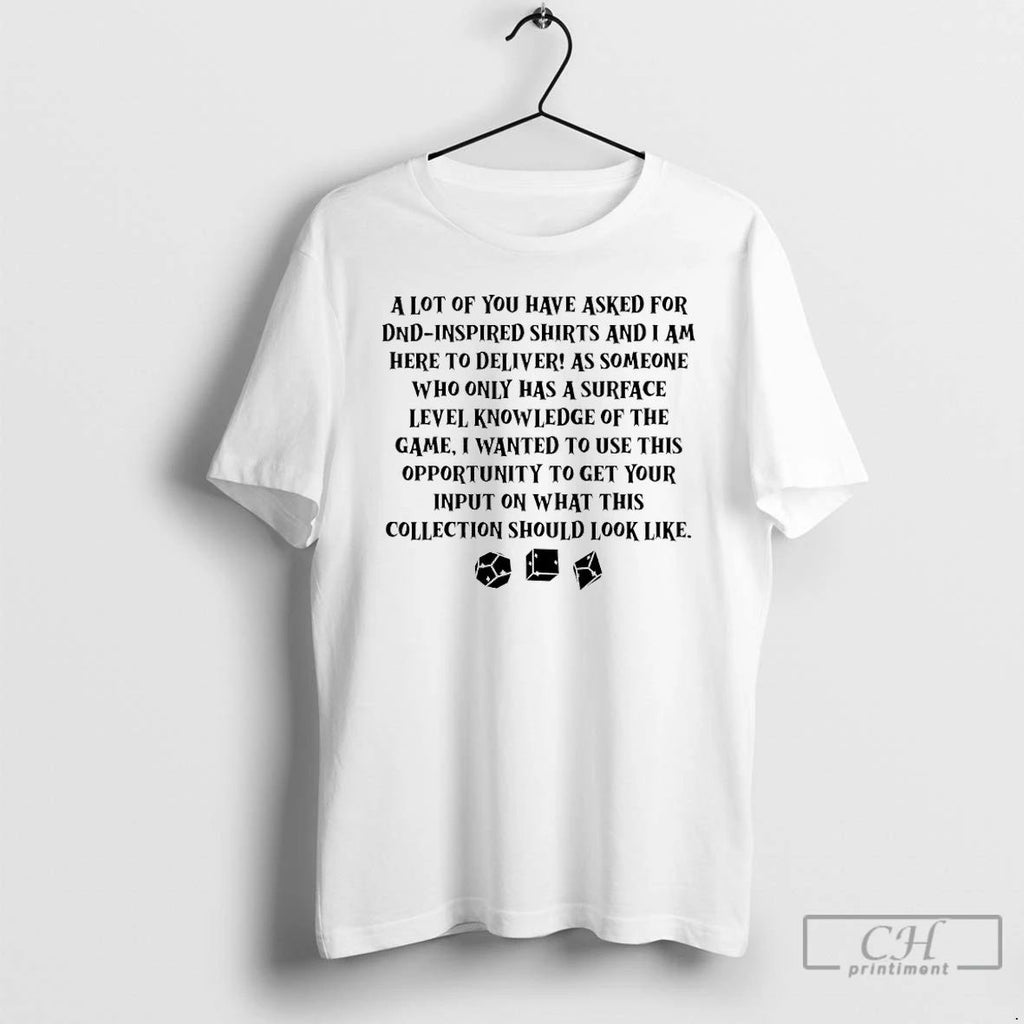 Classic A Lot Of You Have Asked For Dnd Inspired Shirts And I Am Here