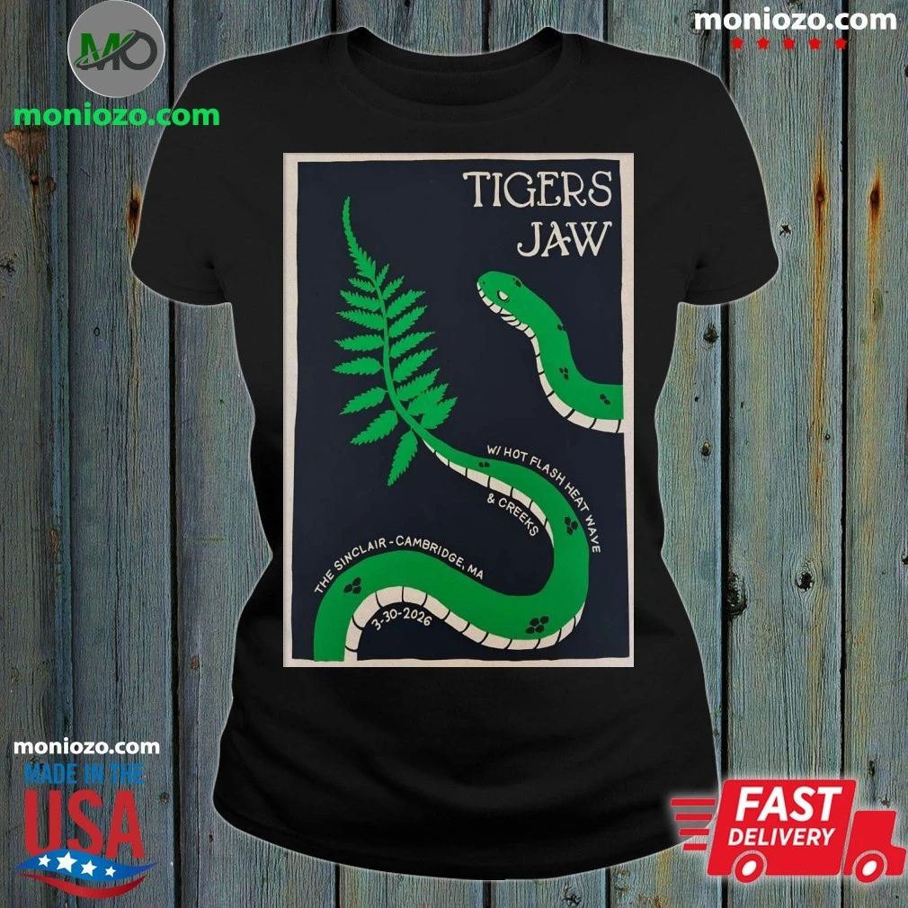 Original Tigers Jaw March 30 2026 Cambridge MA Poster Shirt – Best Gift for Music Fans