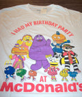 Vintage Style McDonald's  T-Shirt Mens LARGE NEW w/ TAG GRIMACE Fry Guys Birdie