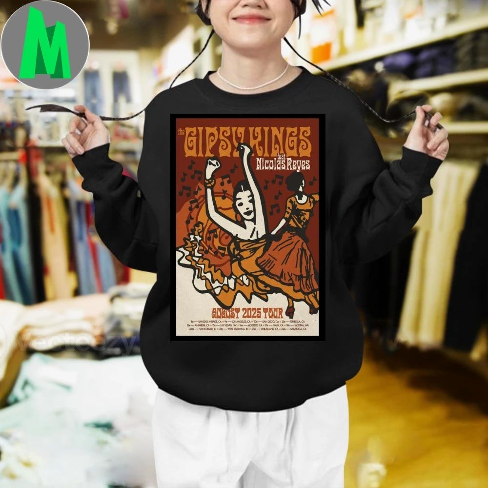 Gipsy Kings August 2025 Tour Poster Shirt