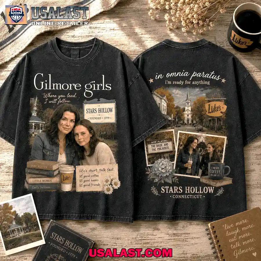 Gilmore Girls Stars Hollow Coffee & Books Vintage 3D Shirt For Fans NNK