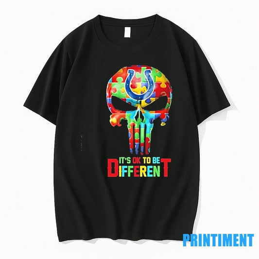 Skull X Indianapolis Colts Autism Its Ok To Be Different Tshirts Sweater