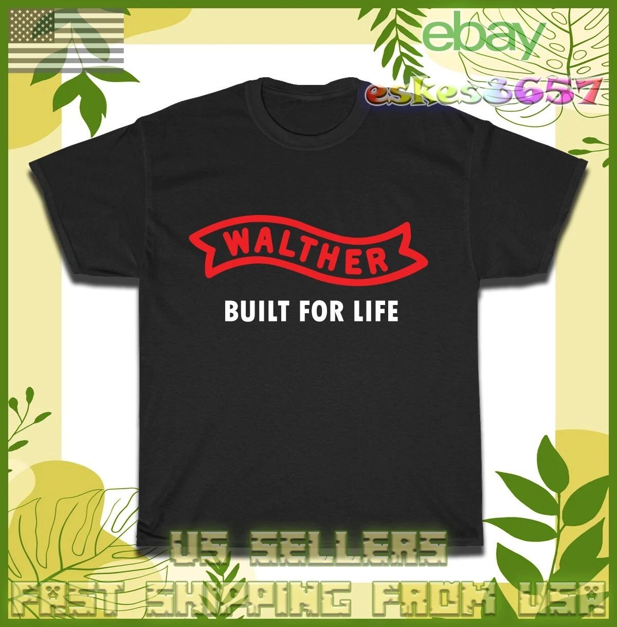 New Walther Arms Carl Walther Logo Men's T-Shirt American Style T Shirt