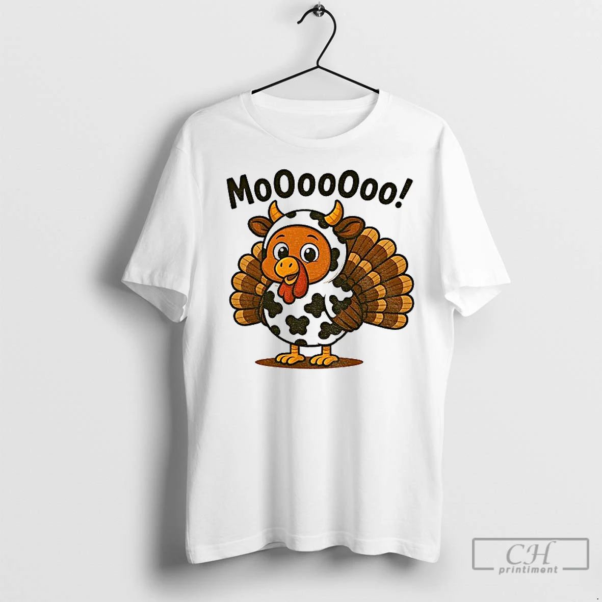 Premium Funny Cow Turkey Mooooooo Happy Thanksgiving