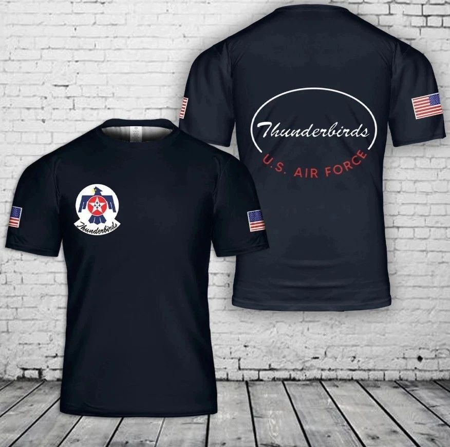 Custom Name US Air Force Thunderbirds AOP 3D T-shirt
