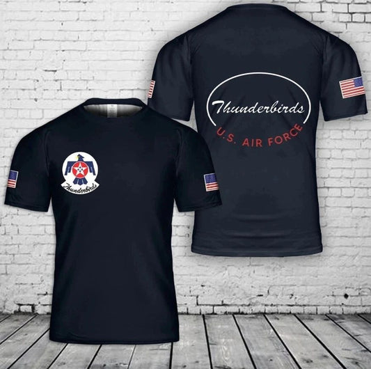 Custom Name US Air Force Thunderbirds AOP 3D T-shirt