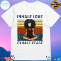 Yoga Afro Inhale Love Exhale Peace Vintage T-shirt
