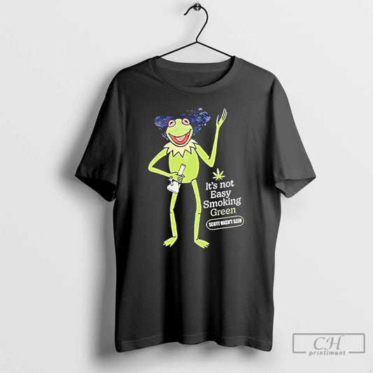 Classic Kermit The Frog Its Not Easy Smoking Green T Shirts
