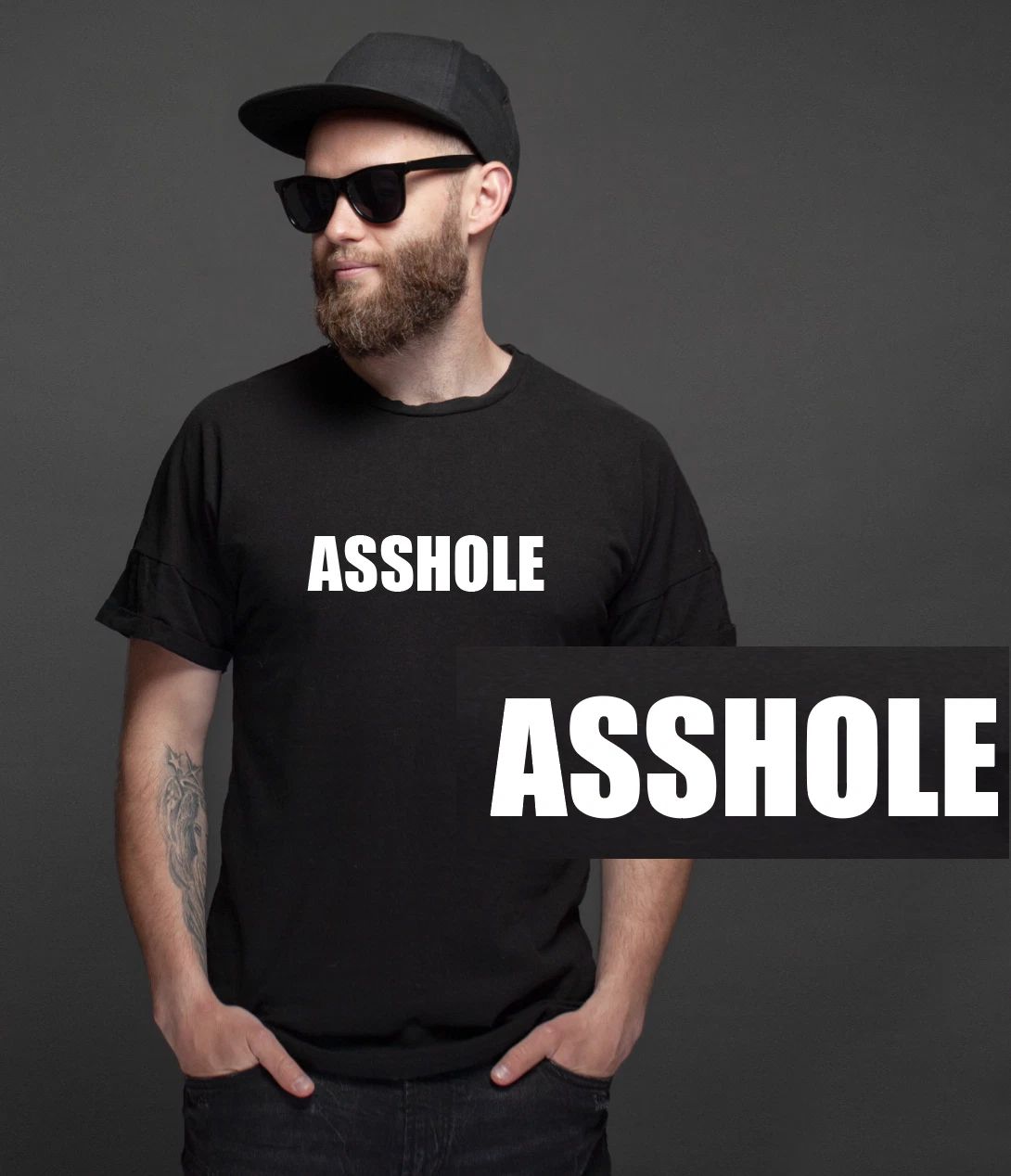 A**hole Shirt | Screen Printed AssHol Butthole Offensive Funny Profanity