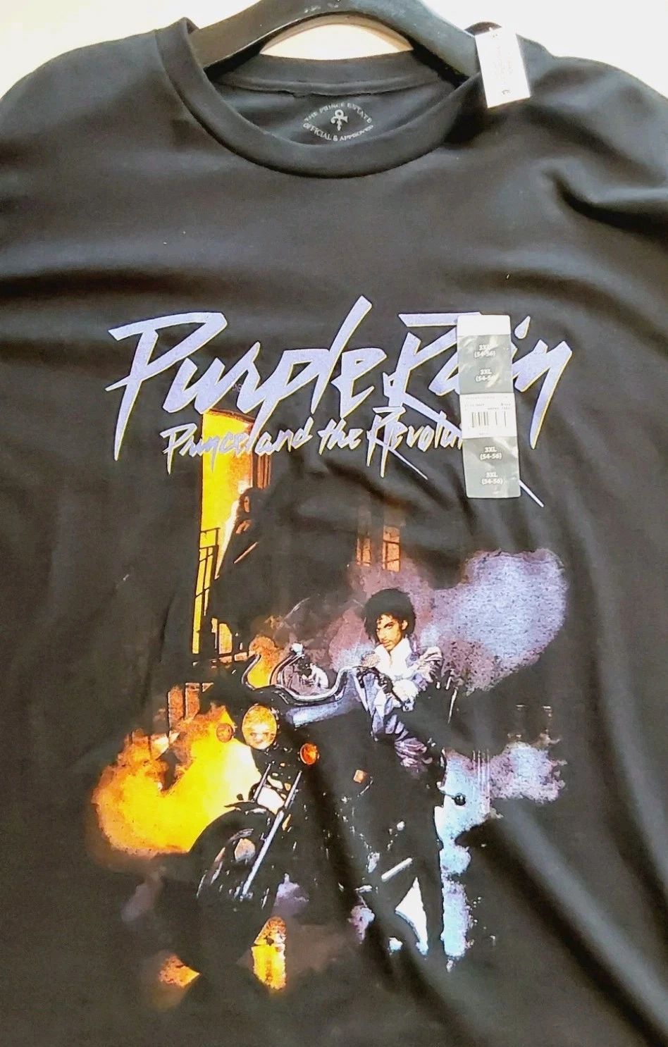 Prince Estate "Purple Rain" Album Cover Graphic Print T-Shirt 3XL NWT