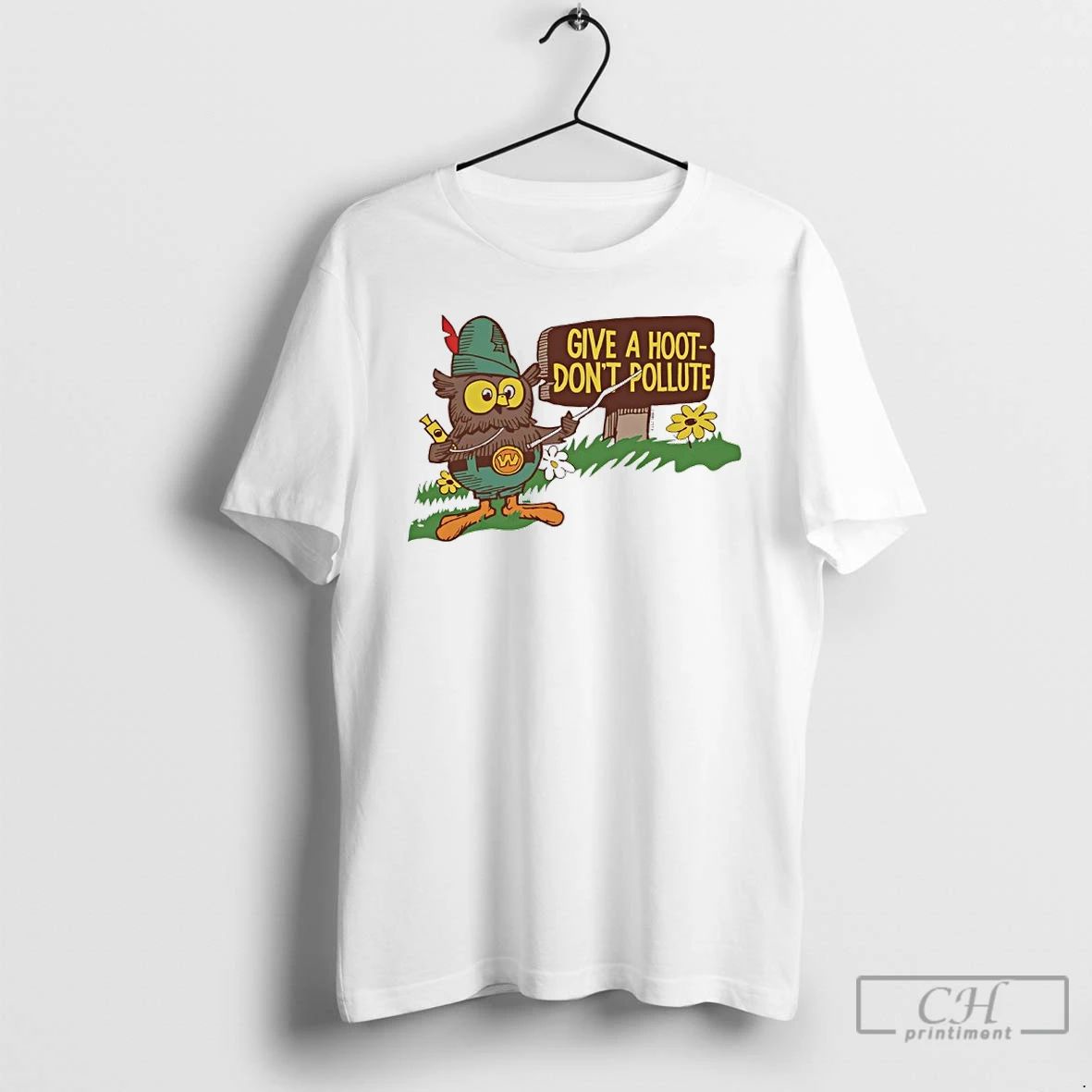 Premium Give A Hoot Dont Pollute T Shirts