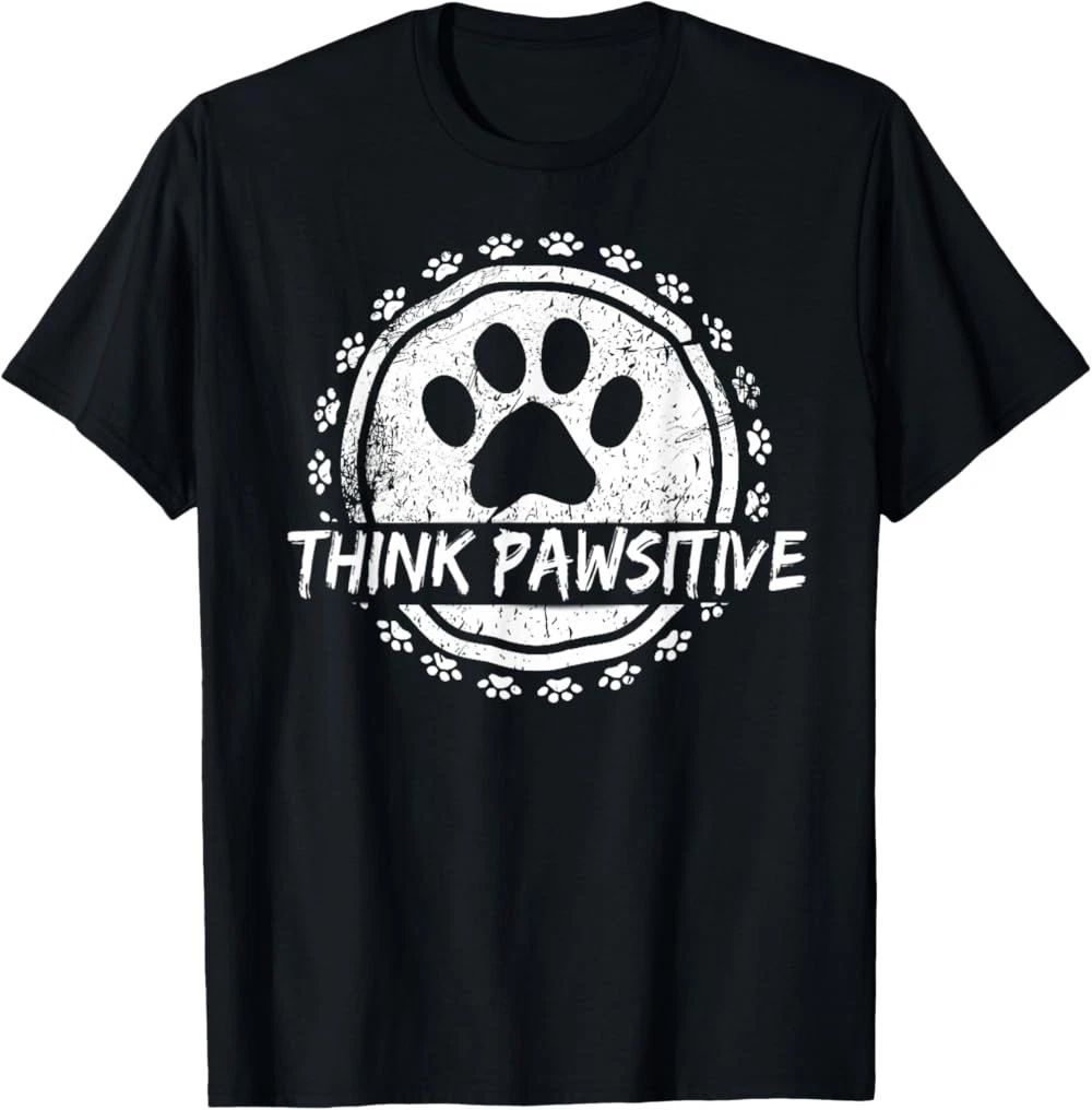 NEW LIMITED Dog Paw print Pawsitive Pet lover T-Shirt