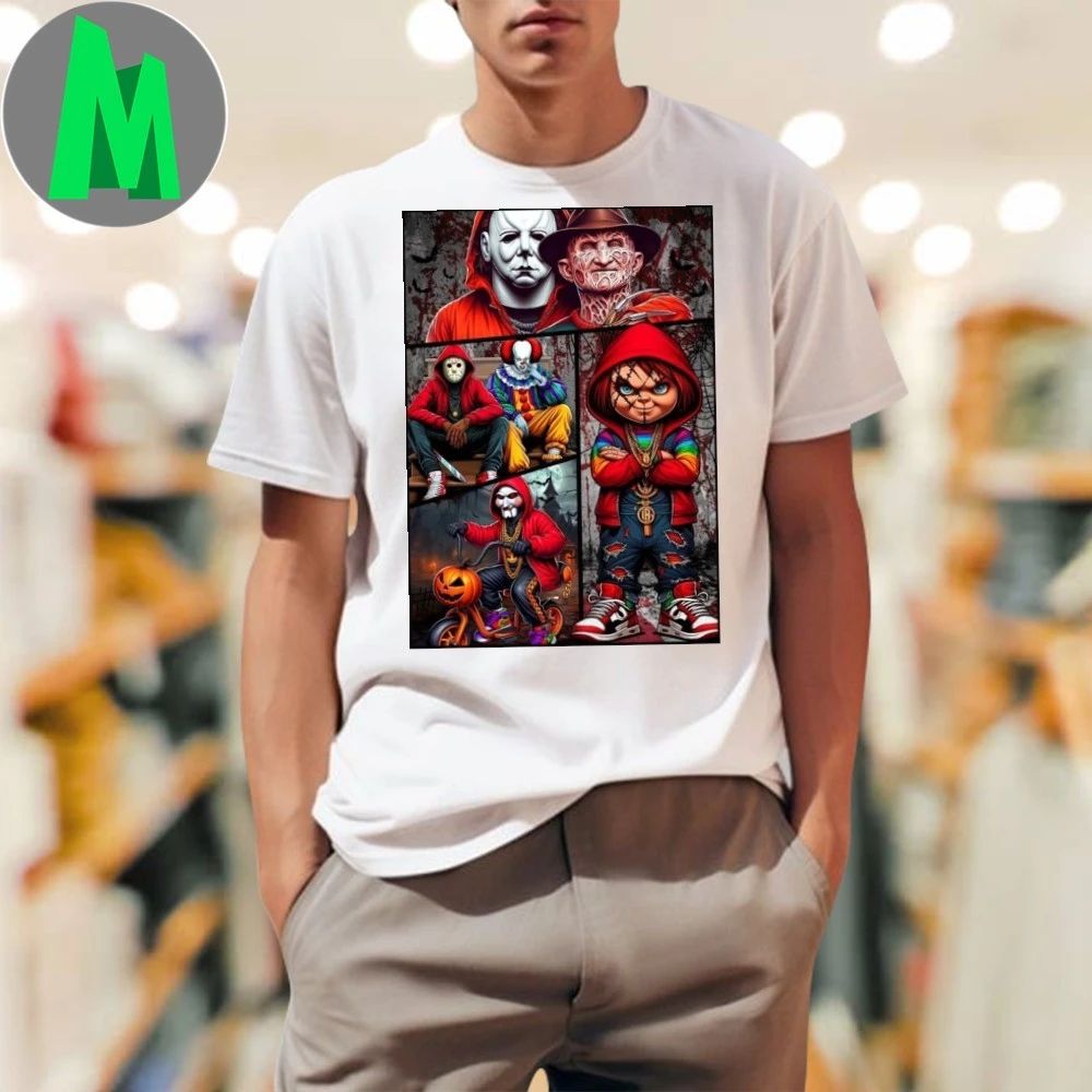Horror Movie Iconic Figures Halloween 2025 Shirt