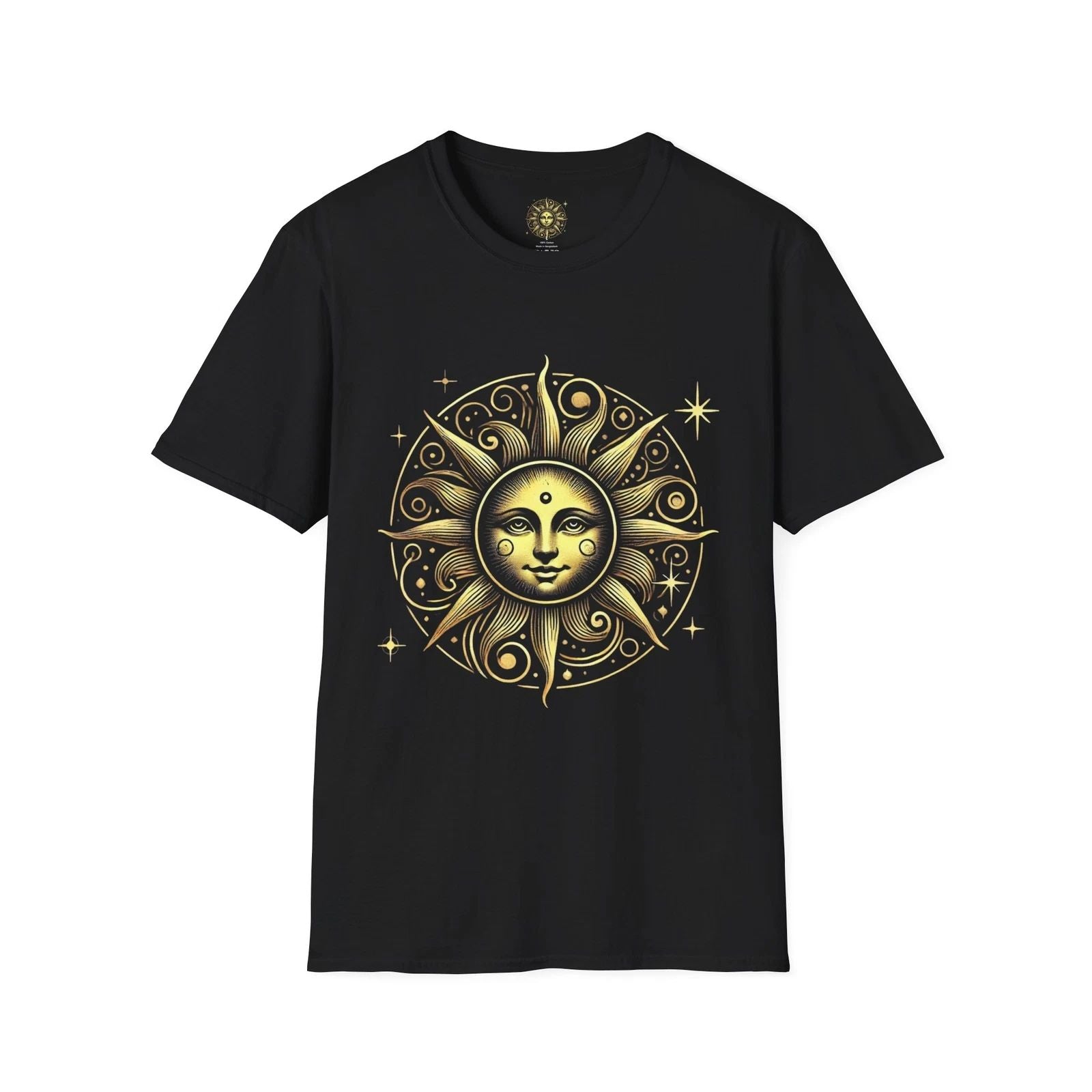 Celestial Sun Graphic T-Shirt, Astrology Tee, Boho Shirt, Summer Fashion