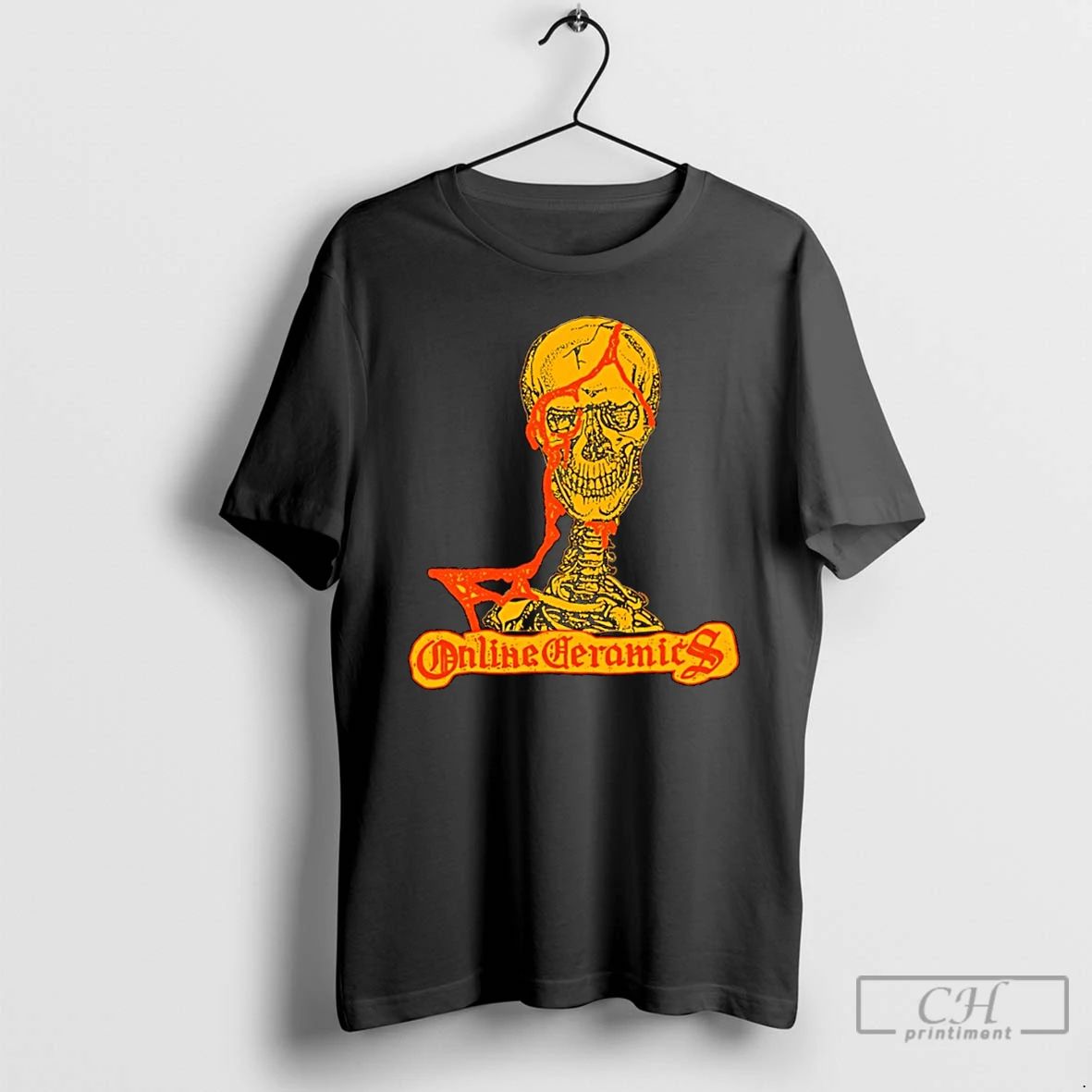 Classic Online Ceramics Halloween Skeleton T Shirts