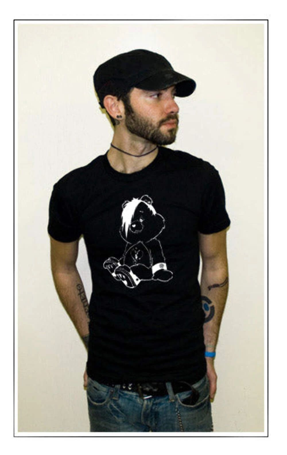 Emo Bear Crying Funny Hipster Sad Aesthetic T-Shirt
