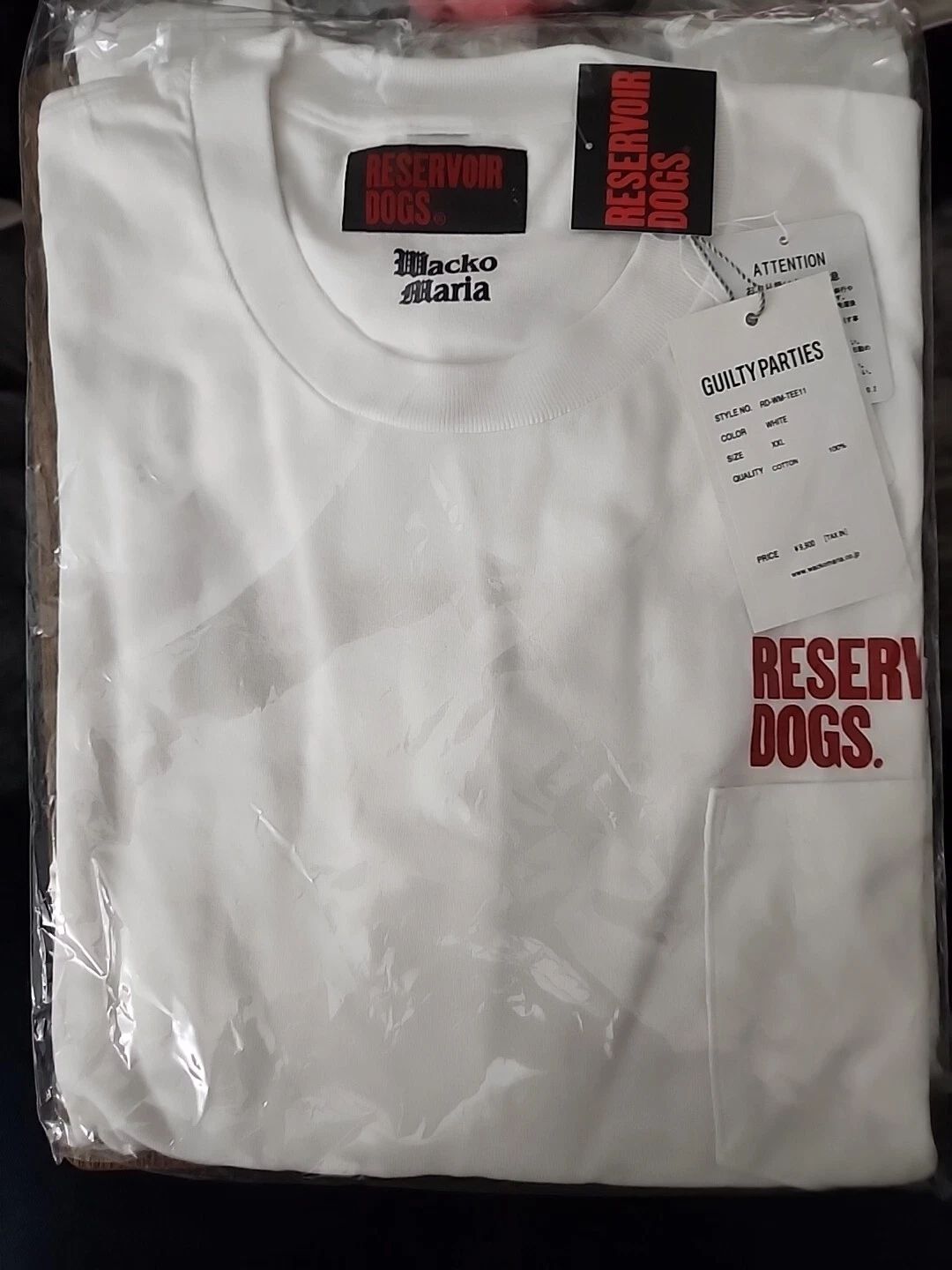 Reservoir Dogs White T-shirt With Breast Pocket XXL