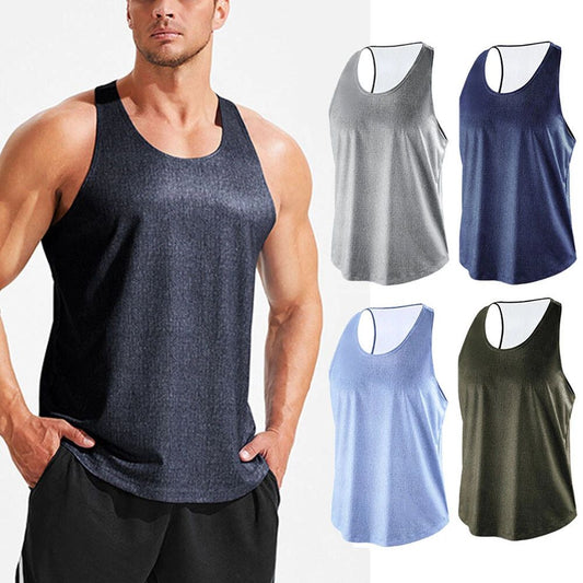 Men Tank Top T-Shirts Tops Bodybuilding Fitness Sleeveless Sports Gym T- ,