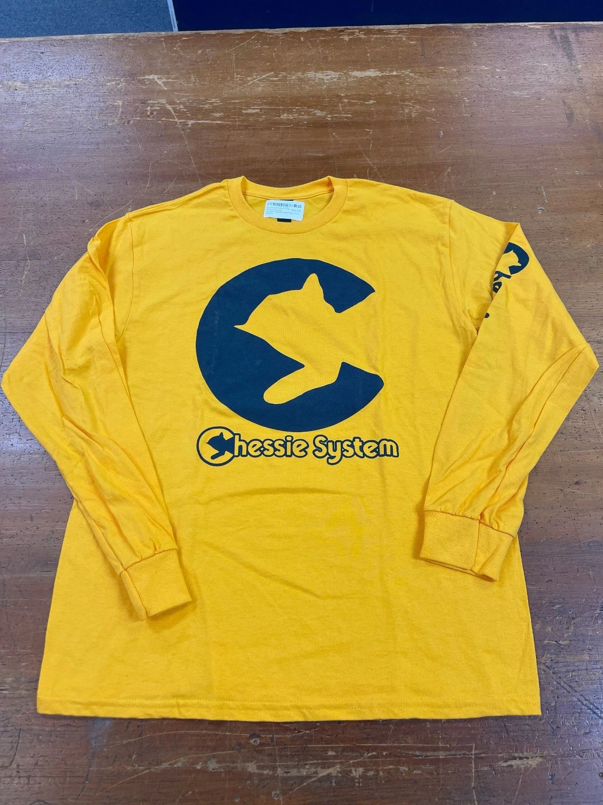 Chessie System Long Sleeve T-Shirt Gold/Navy Blue Logo