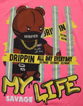 3 Forty Inc T Shirt Adult Size L Pink Drippin All Day Everyday Urban Street Wear