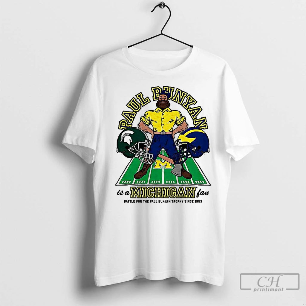Classic Michigan State Spartans Vs Michigan Wolverines Paul Bunyan Is A Michigan Fan