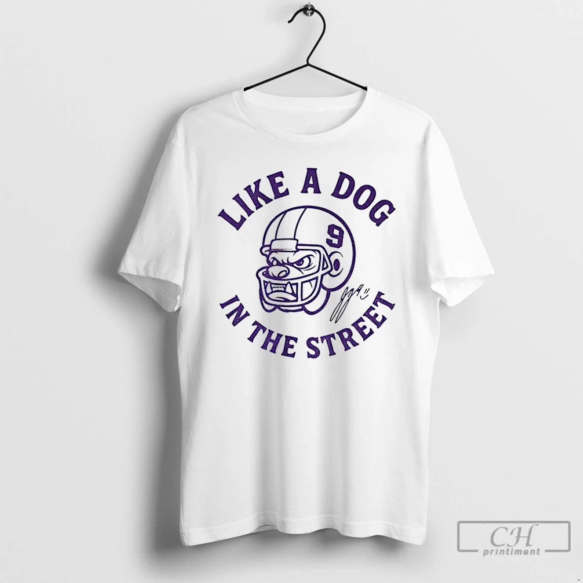 Premium M7h6w2cy J J Mccarthy Minnesota Like A Dog In The Street Signature T Shirts