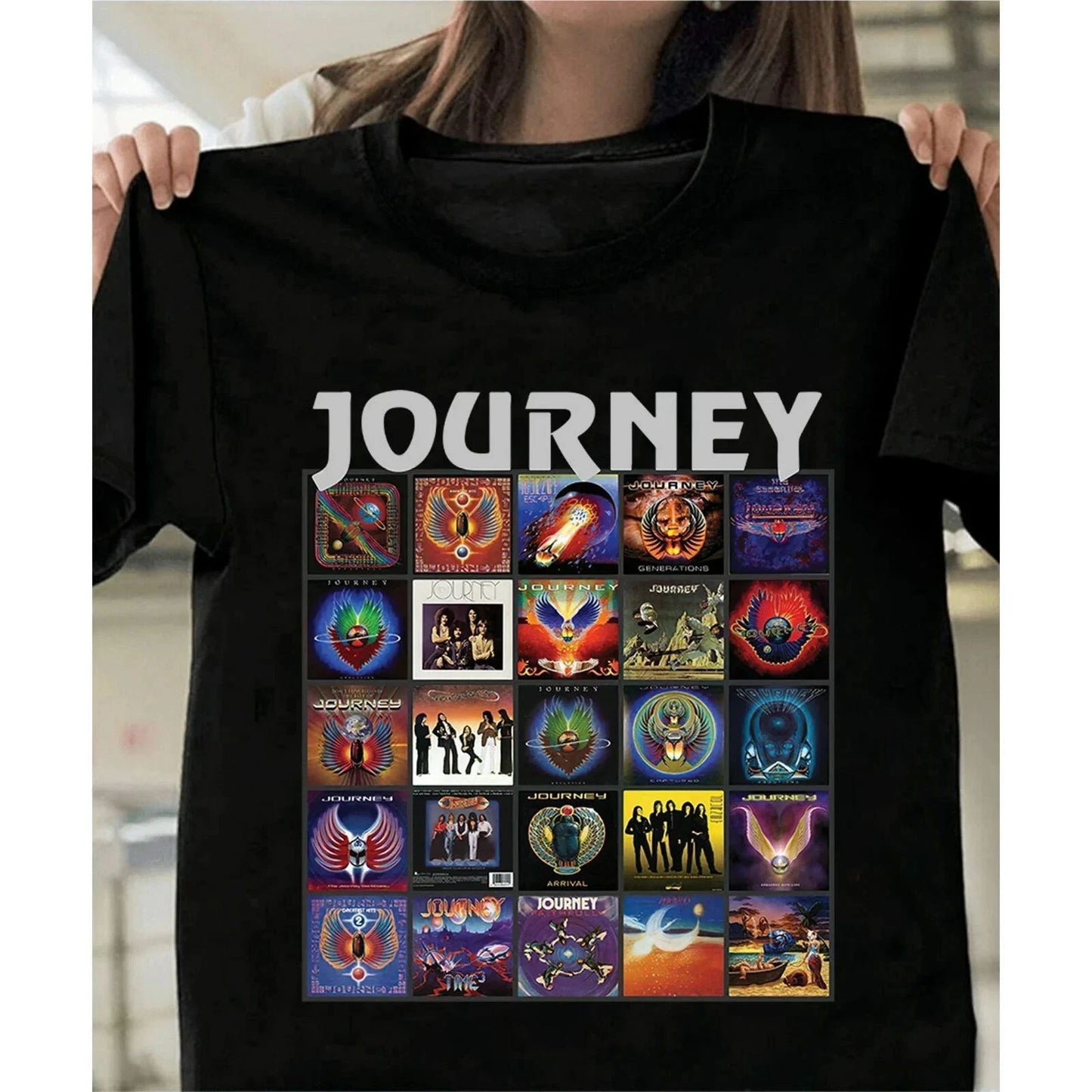Journey Band Collection Album Gift For Fan Full Size T-shirt