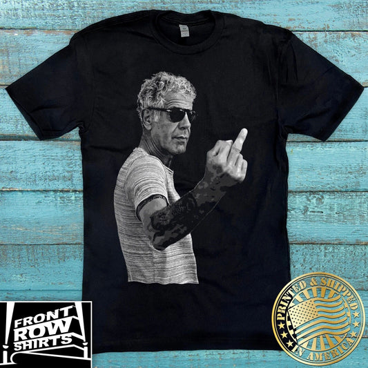 ANTHONY BOURDAIN ***MIDDLE FINGER*** T-SHIRT NEXT LEVEL
