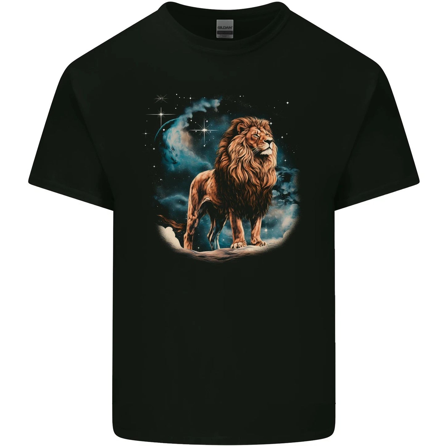 Majestic Fantasy Lion Mens Cotton T-Shirt Tee Top