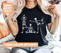 Skeletons Yoga Halloween Comfort Tee Shirt Sp